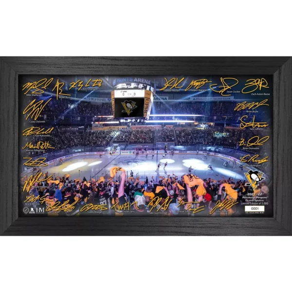 Highland Mint NHL 2021-22 Pittsburgh Penguins Signature Rink Framed Photo